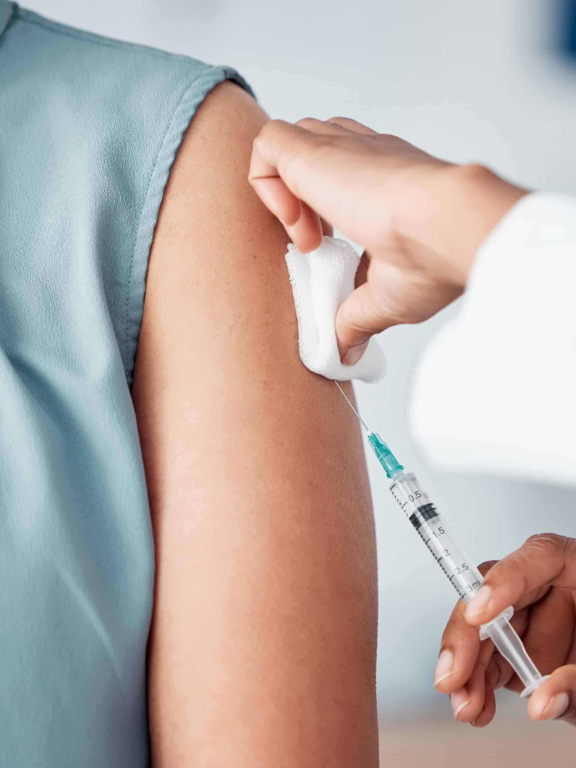 Patient receiving outpatient infusion services in Eaton Rapids